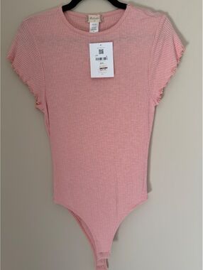 M/L Altar’d State NWT pink ribbed bodysuit